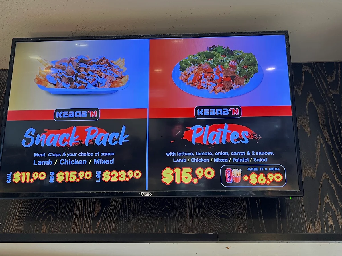 Menu, Aussie Kebabs