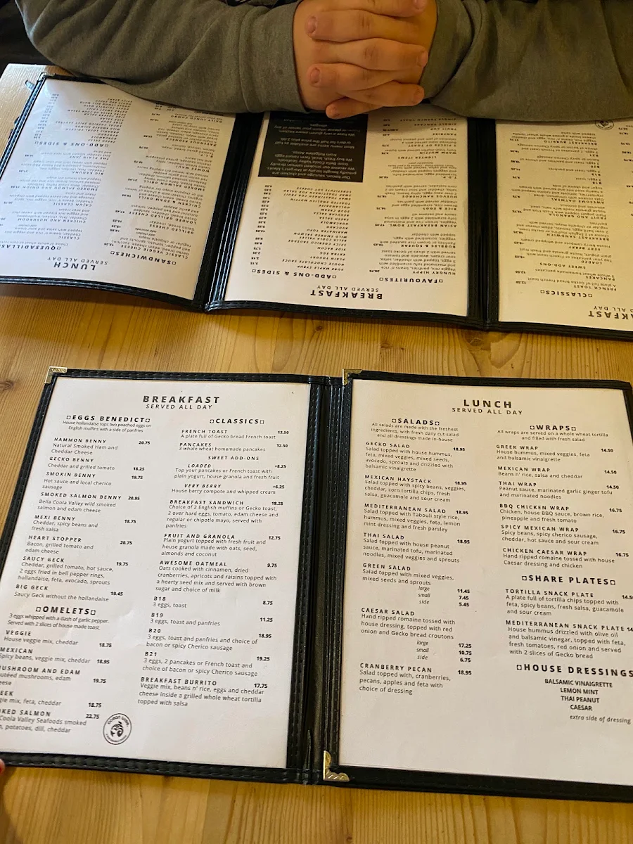 Menu, Dumpling House Williams Lake