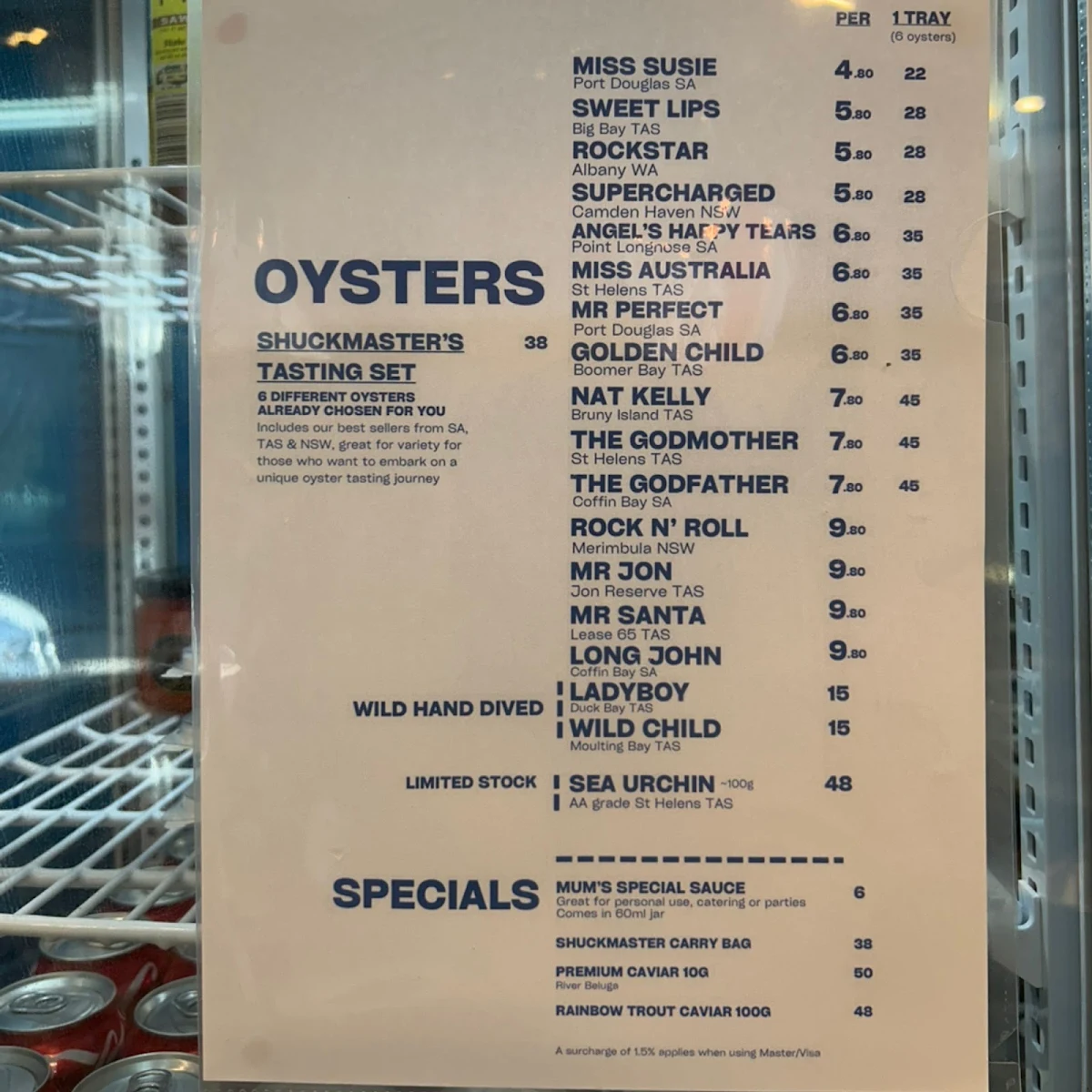 Menu, Muli Express