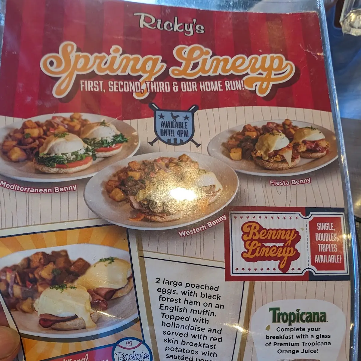 Menu, Ricky's Country Restaurant - Abbotsford