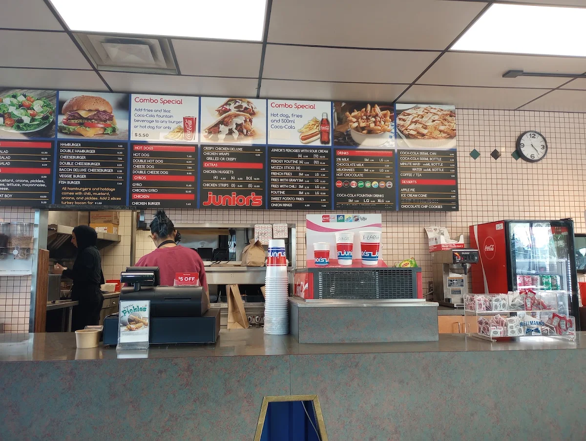 Menu, Junior's Restaurant