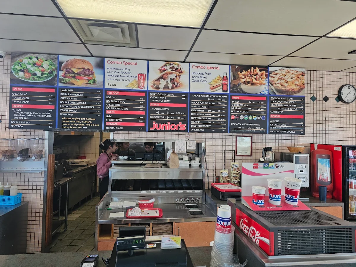 Menu, Junior's Restaurant
