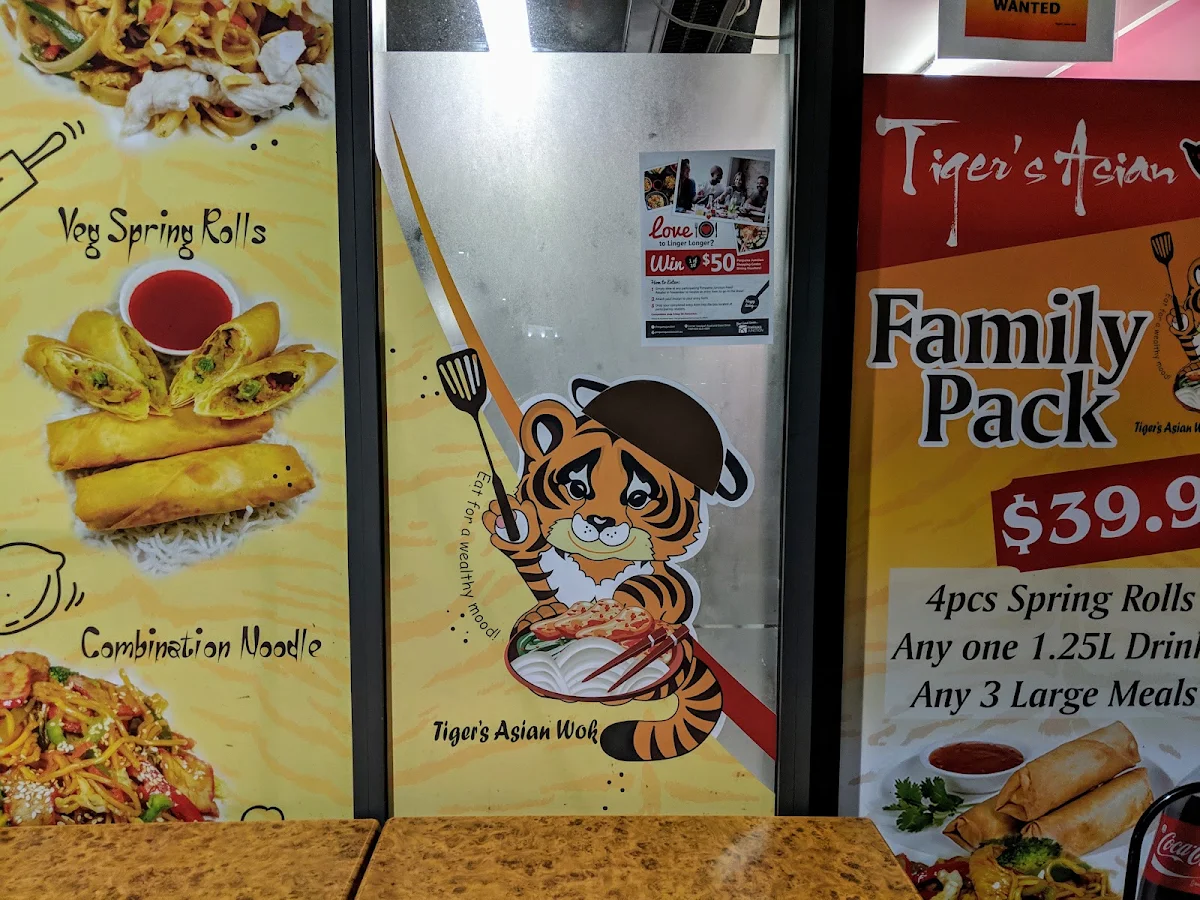 Menu, Tigers Asian wok