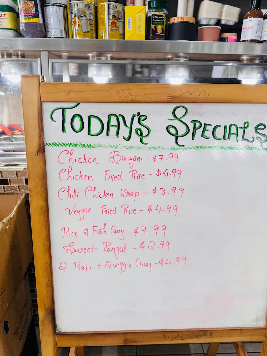 Menu, Ruchi #1 Take out & Catering