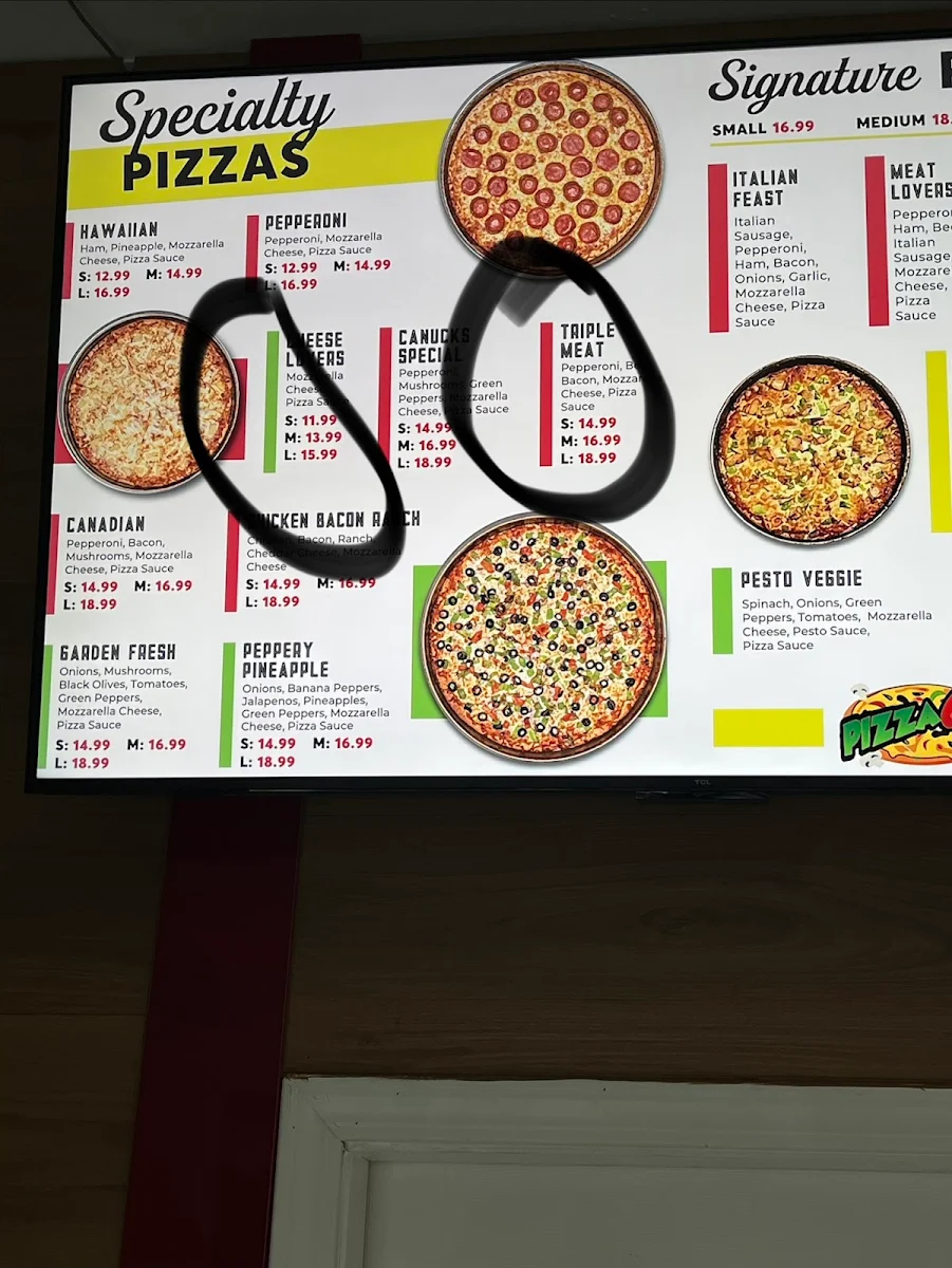 Menu, Pizza 64 Maple Ridge