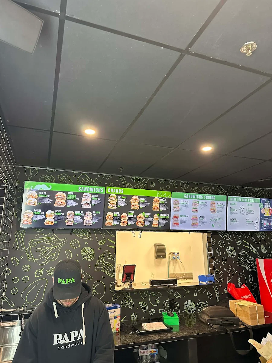 Menu, Papa Sandwich - Pyramide Ste-Foy