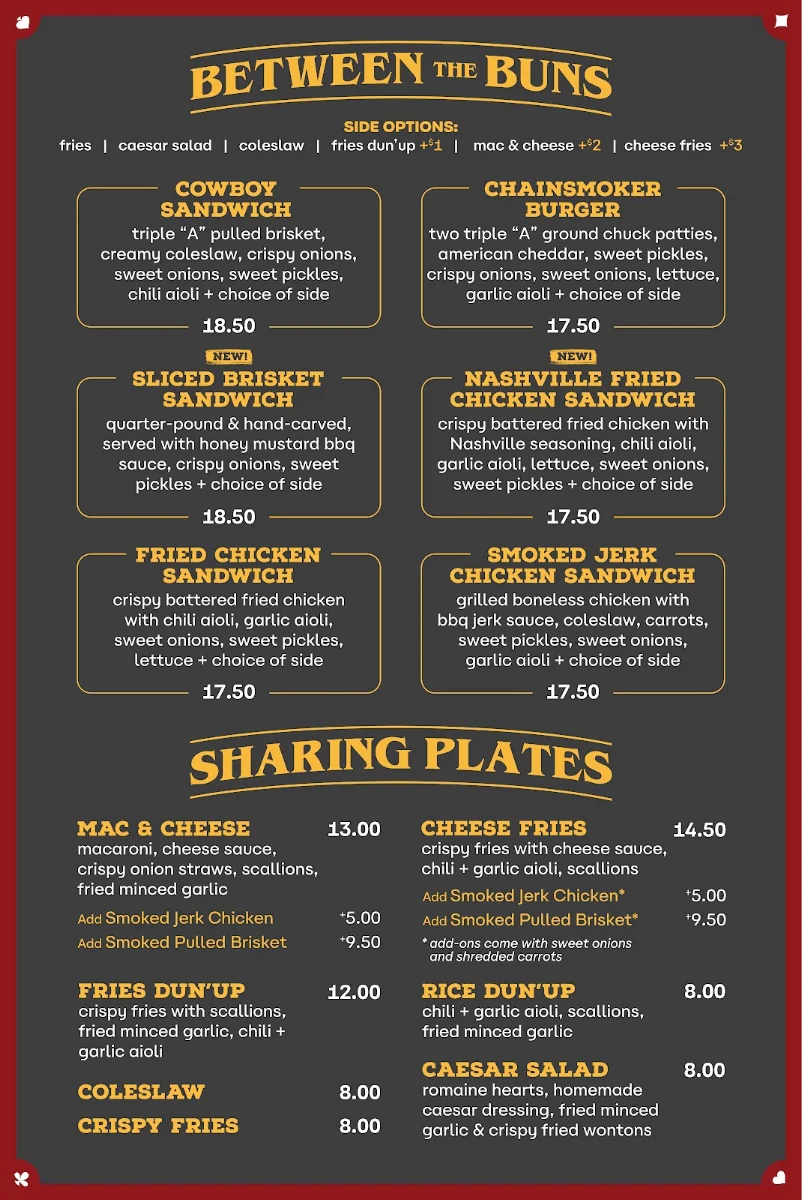 Menu, Chainsmoker Urban Halal BBQ - Windsor