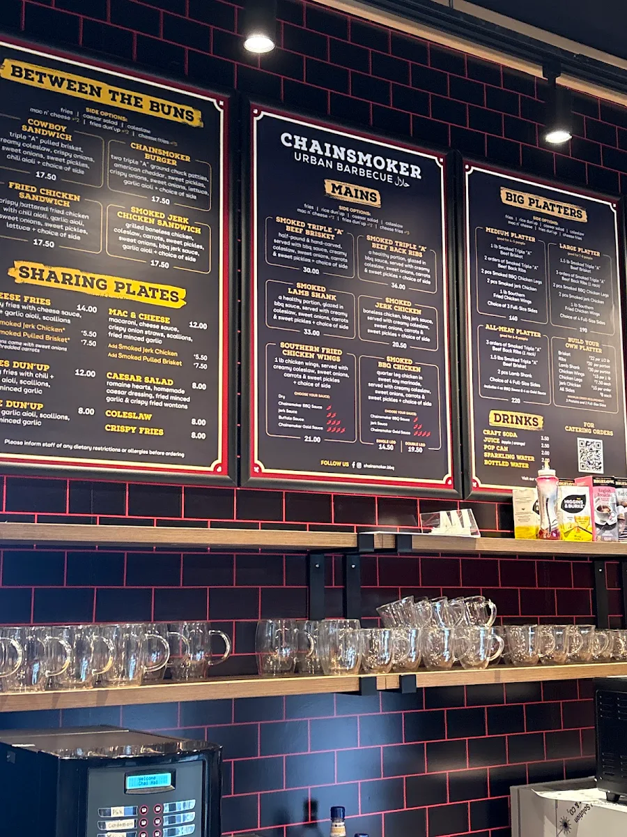 Menu, Chainsmoker Urban Halal BBQ - Windsor
