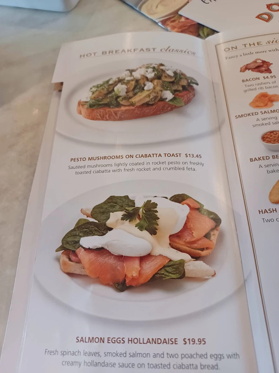 Menu, Dôme Café - Canning Vale