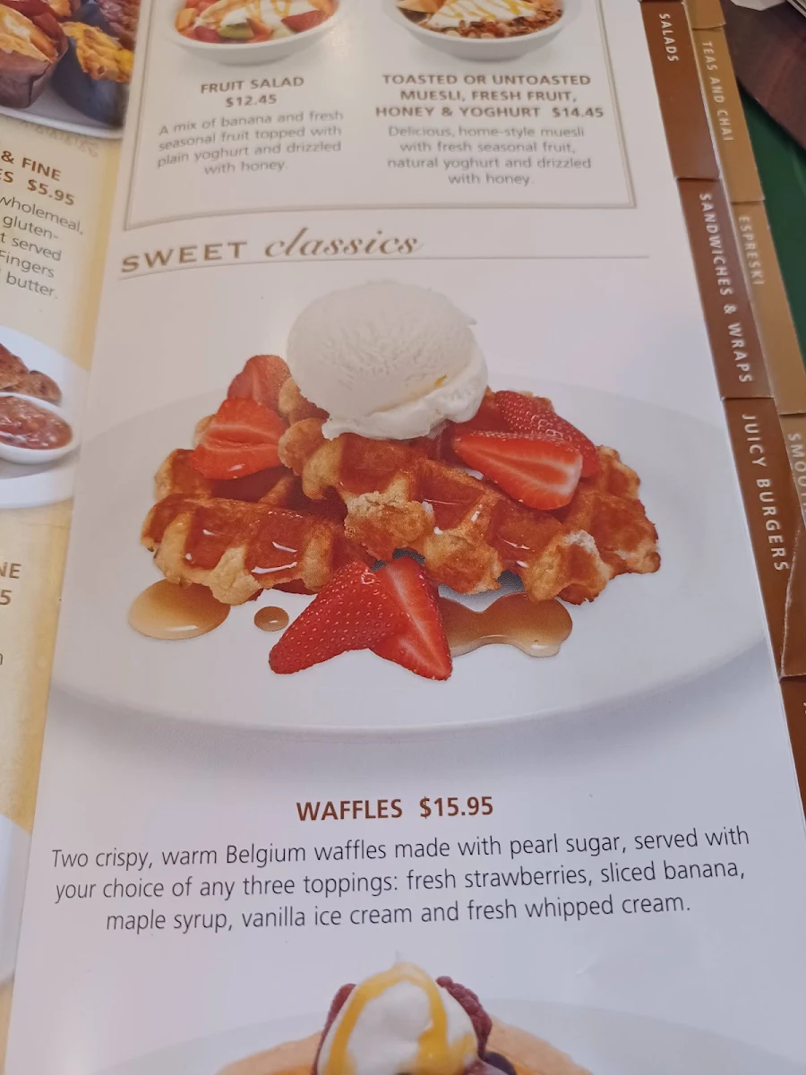 Menu, Dôme Café - Canning Vale
