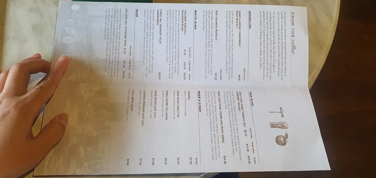 Menu, Dôme Café - Canning Vale