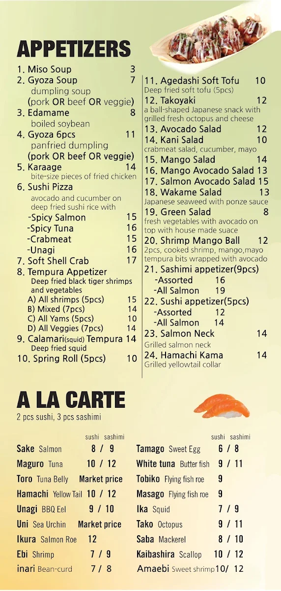 Menu, Ikkoi Sushi & Ramen Japanese Cuisine