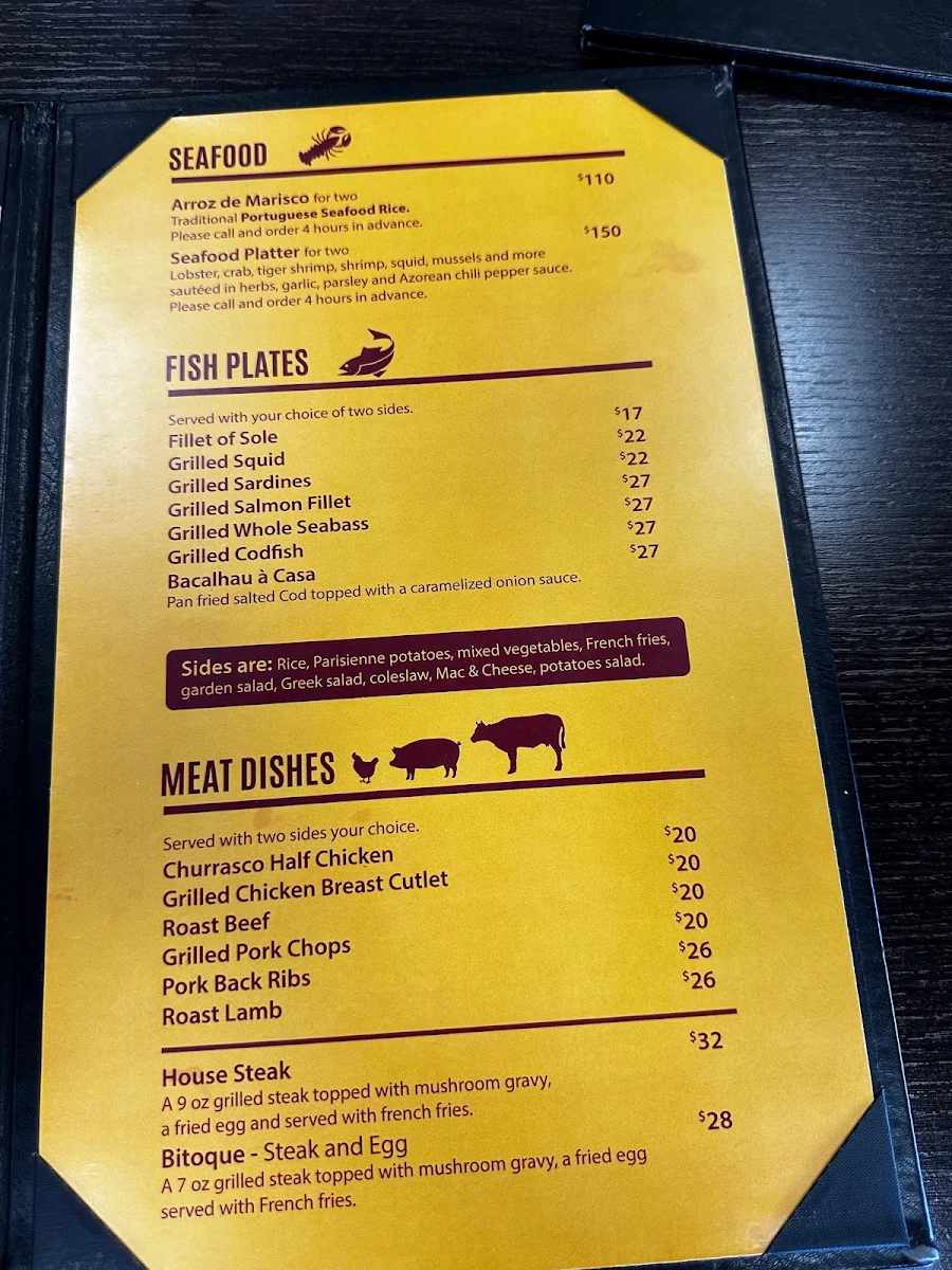 Menu, Churrasco of Portugal