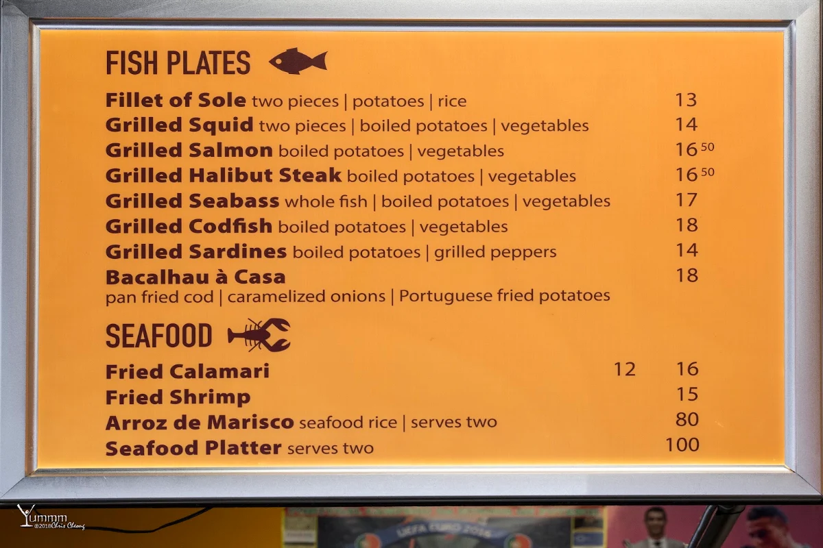Menu, Churrasco of Portugal