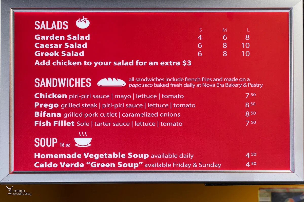 Menu, Churrasco of Portugal