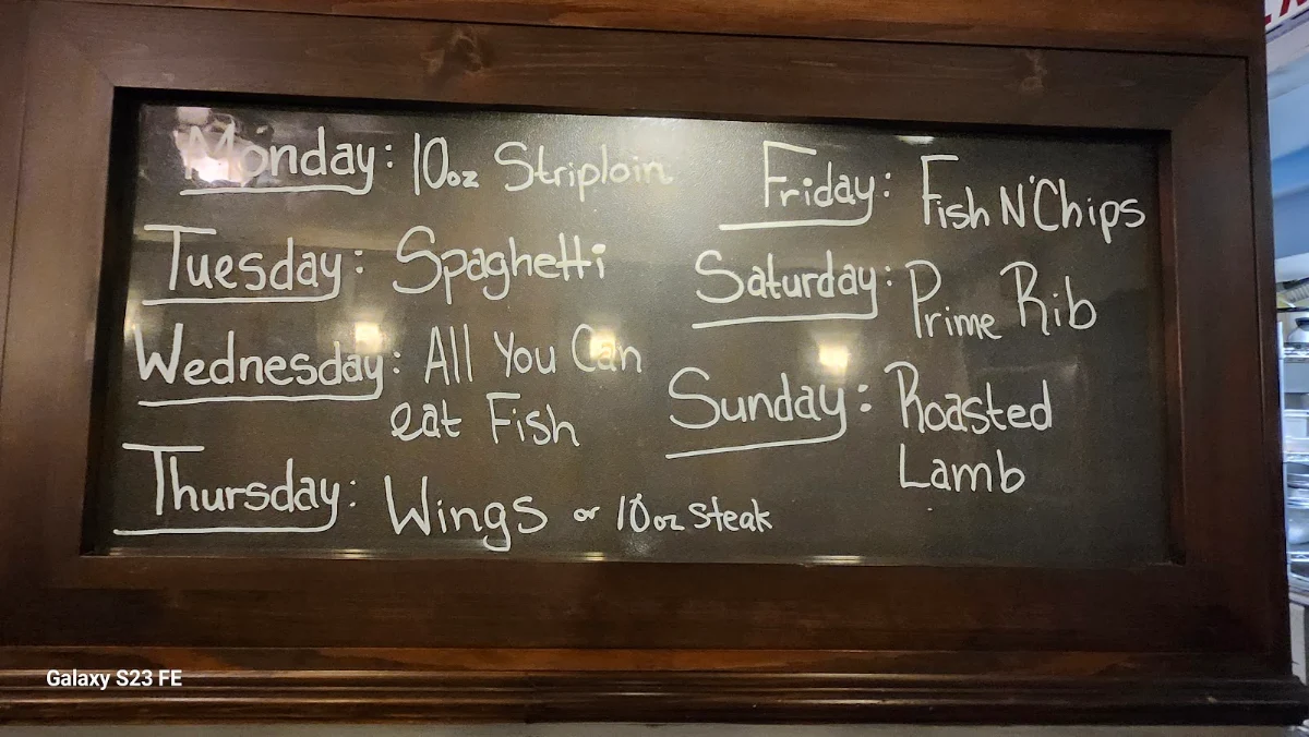 Menu, Phil's Family Restaurant