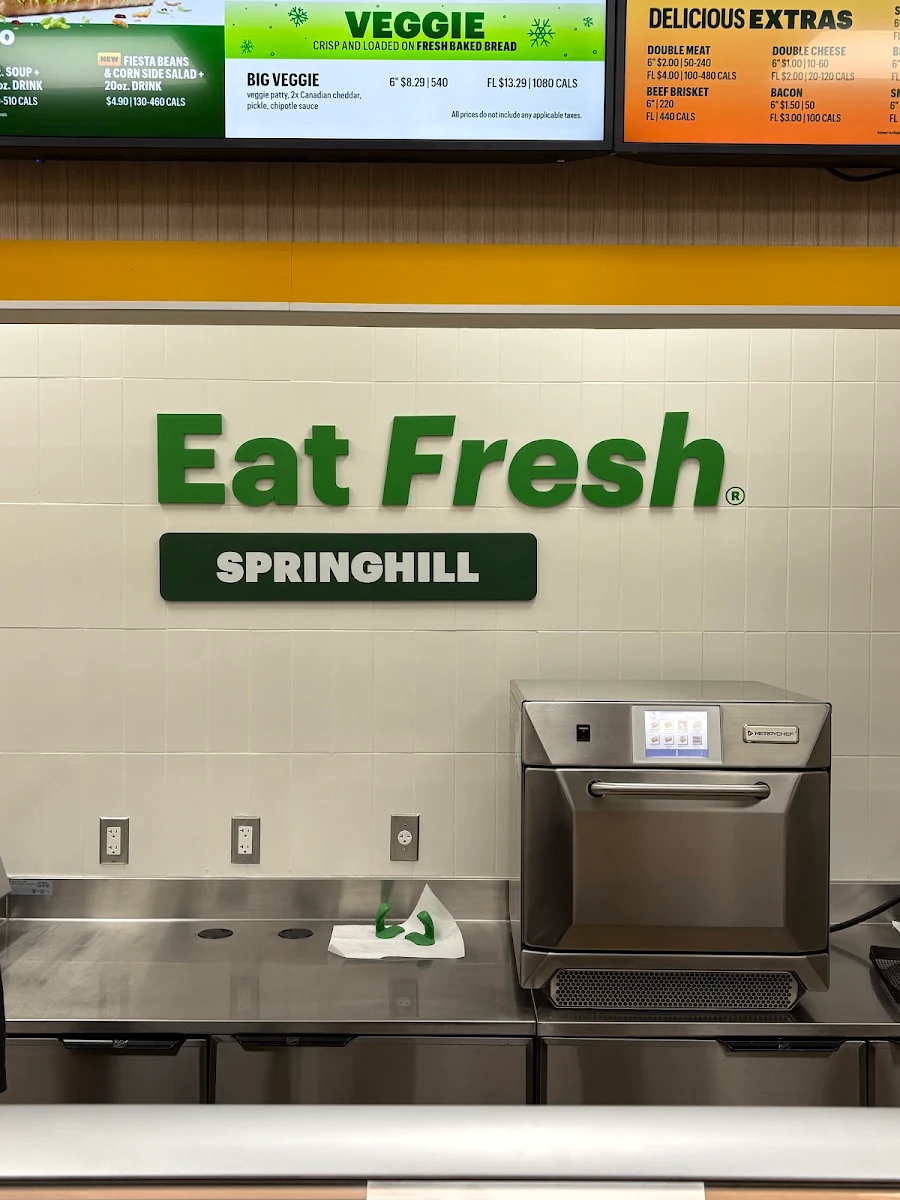 Menu, Subway