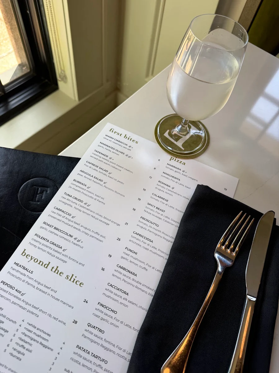 Menu, FARO Pizza