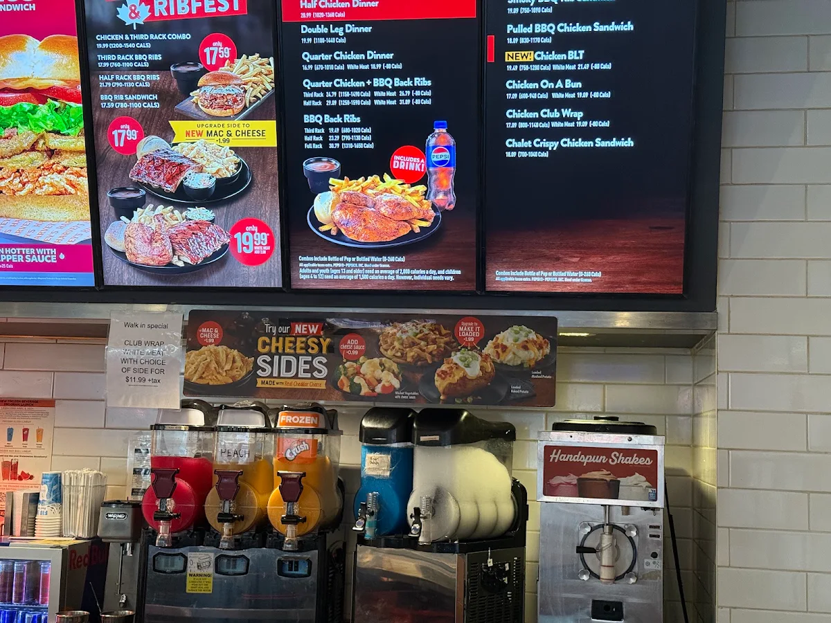 Menu, Harvey's