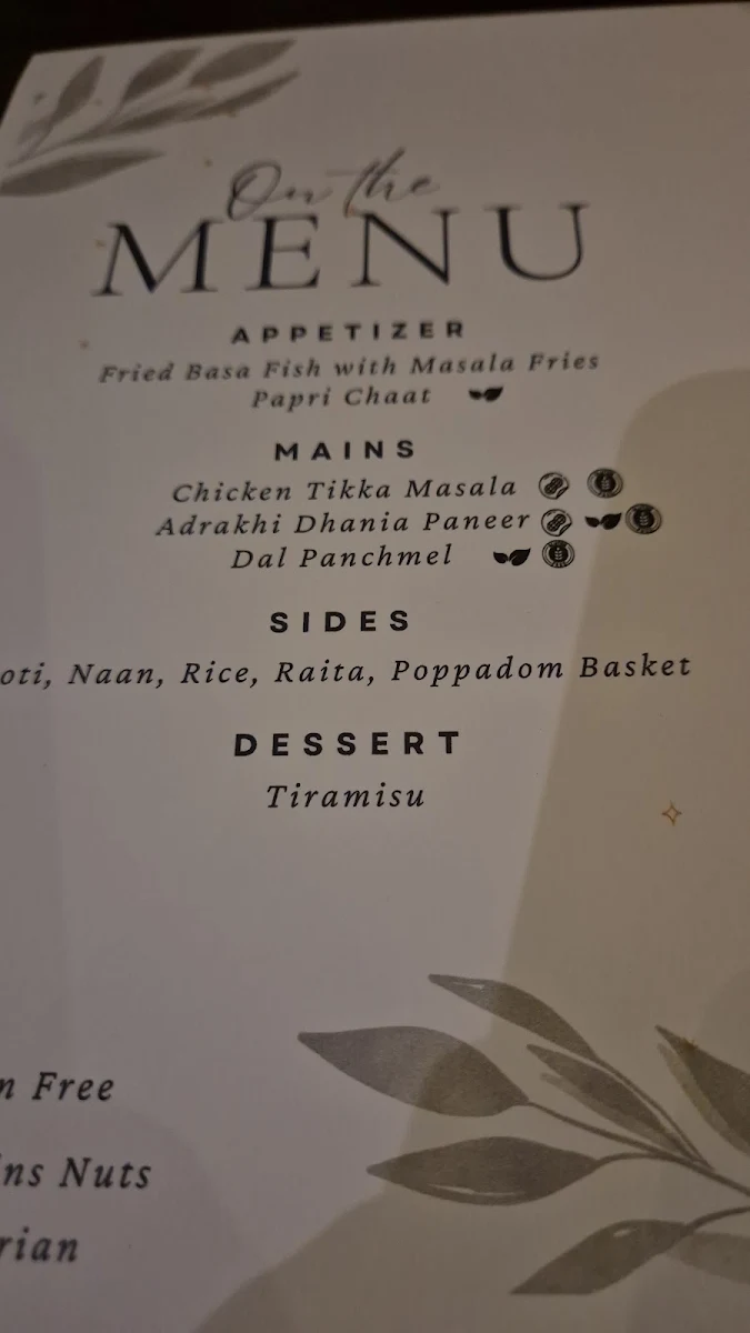 Menu, Aura On The Lake