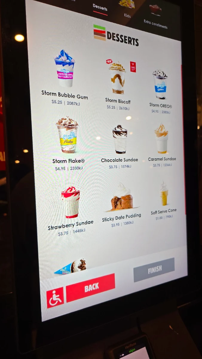 Menu, Hungry Jack's Burgers La Trobe