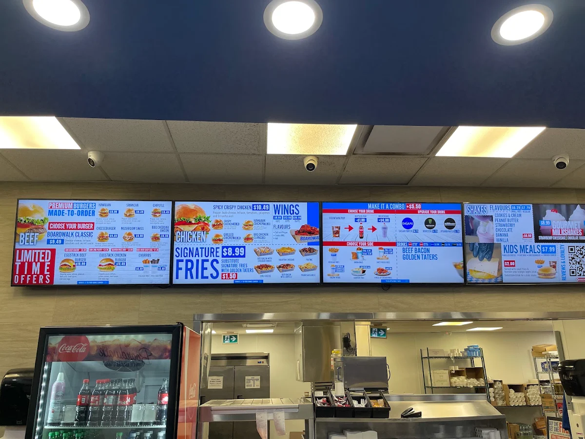 Menu, Boardwalk Burgers - Abbotsford South Fraser Way