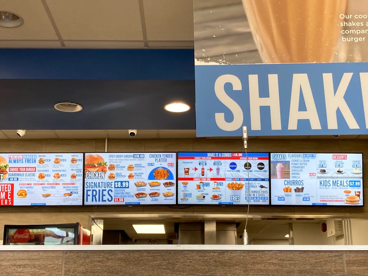 Menu, Boardwalk Burgers - Abbotsford South Fraser Way