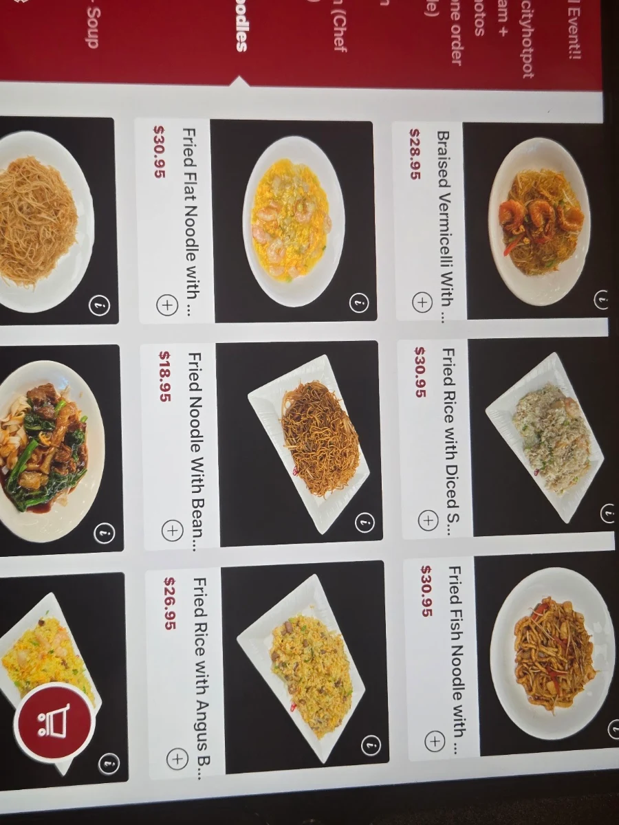 Menu, Garden City Hot Pot