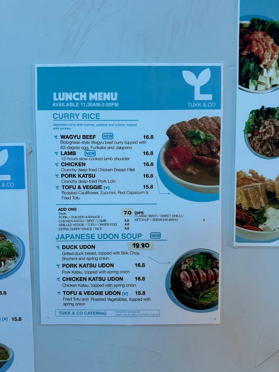 Menu, Tukk and Co