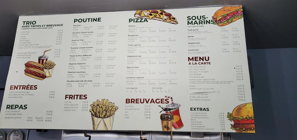 Menu, Le casse-croûte 343
