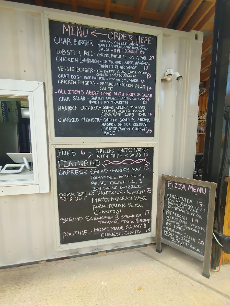Menu, Char And Chowder