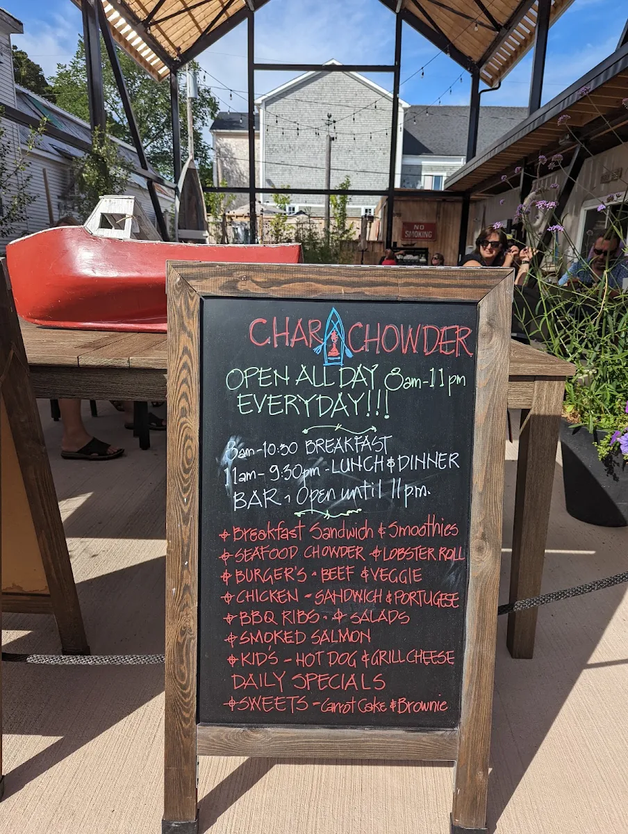 Menu, Char And Chowder