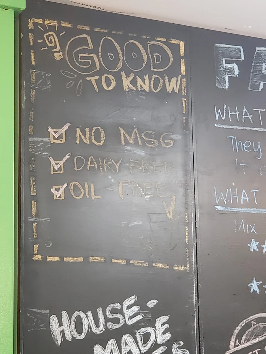 Menu, Salt Spring Wok Bar