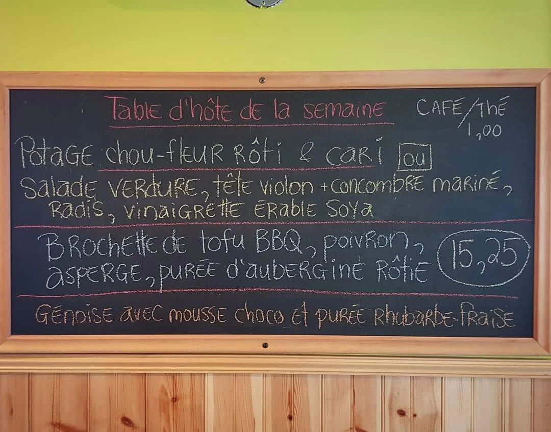 Menu, L'Imposteur Resto-Traiteur Flexi-Végé