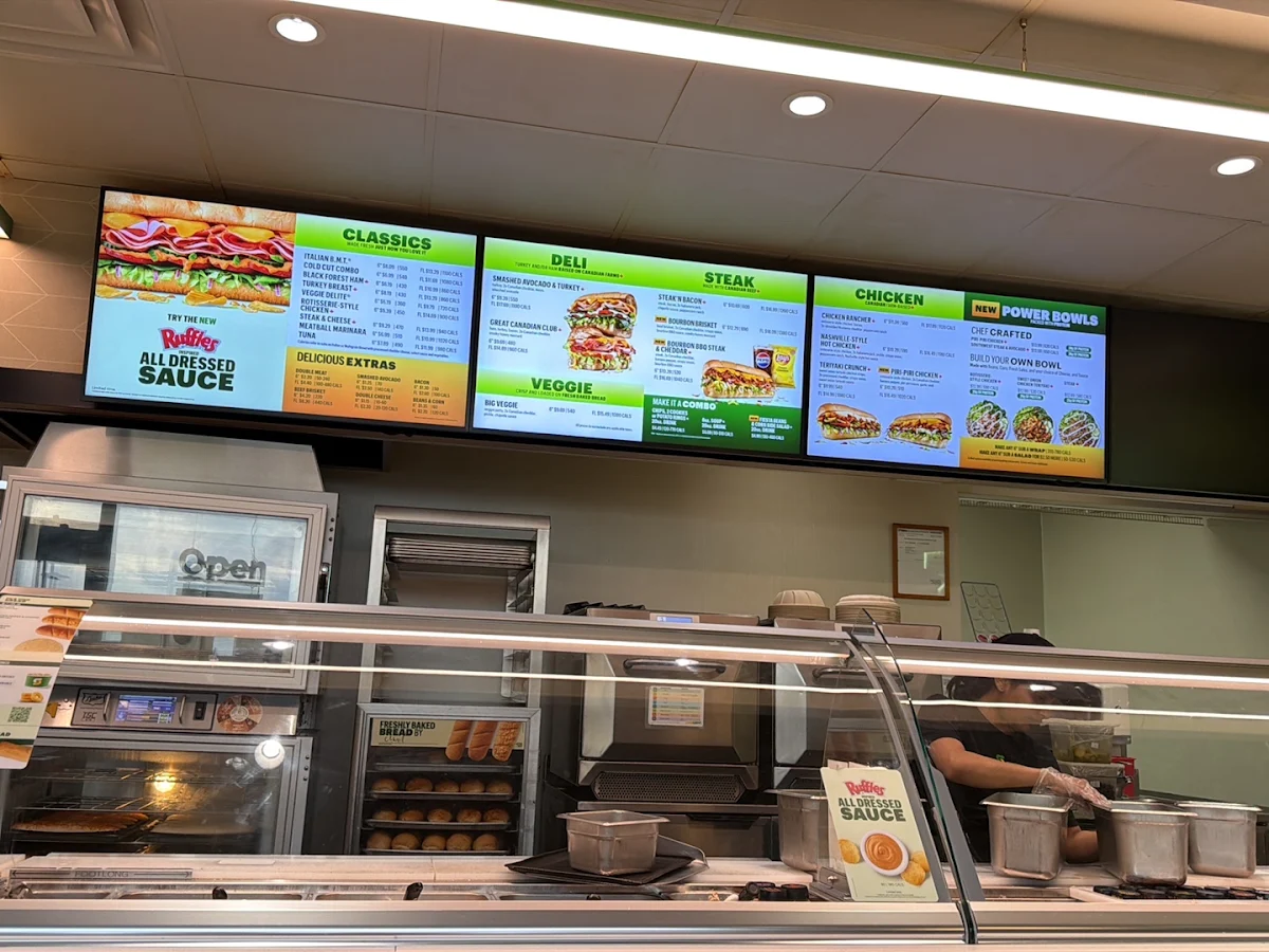 Menu, Subway