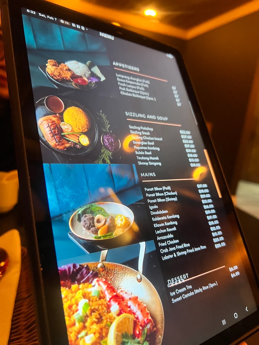 Menu, Basi Restaurant