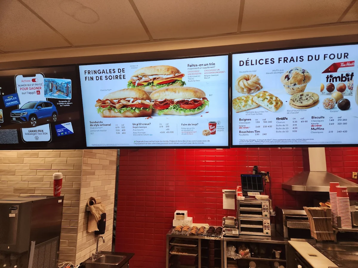 Menu, Tim Hortons