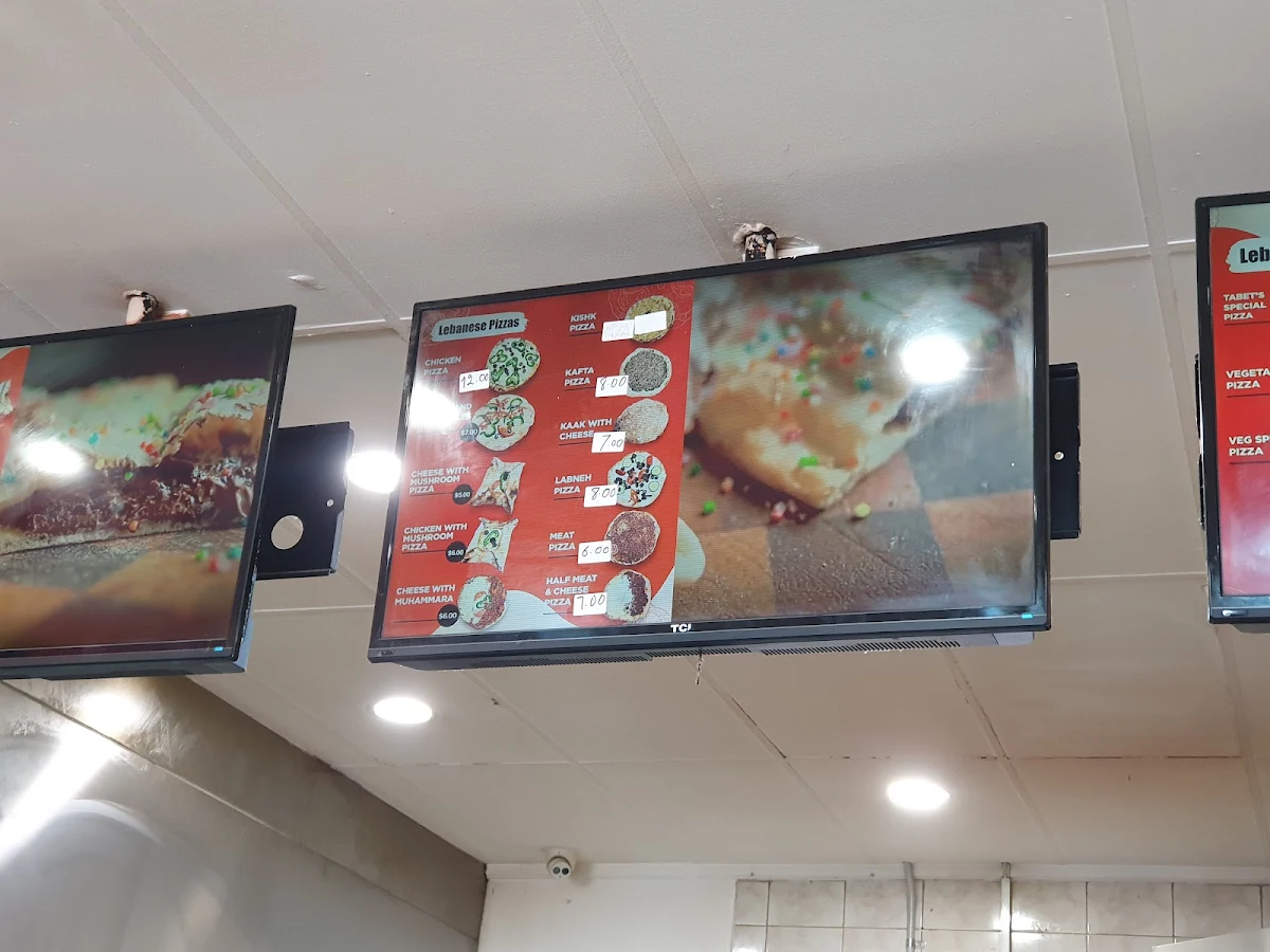 Menu, Tabet's Bakery