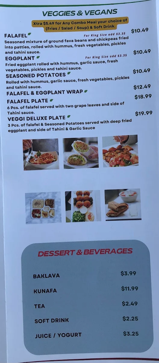 Menu, Mashawee Lebanese Grill (Crispy Falafel)