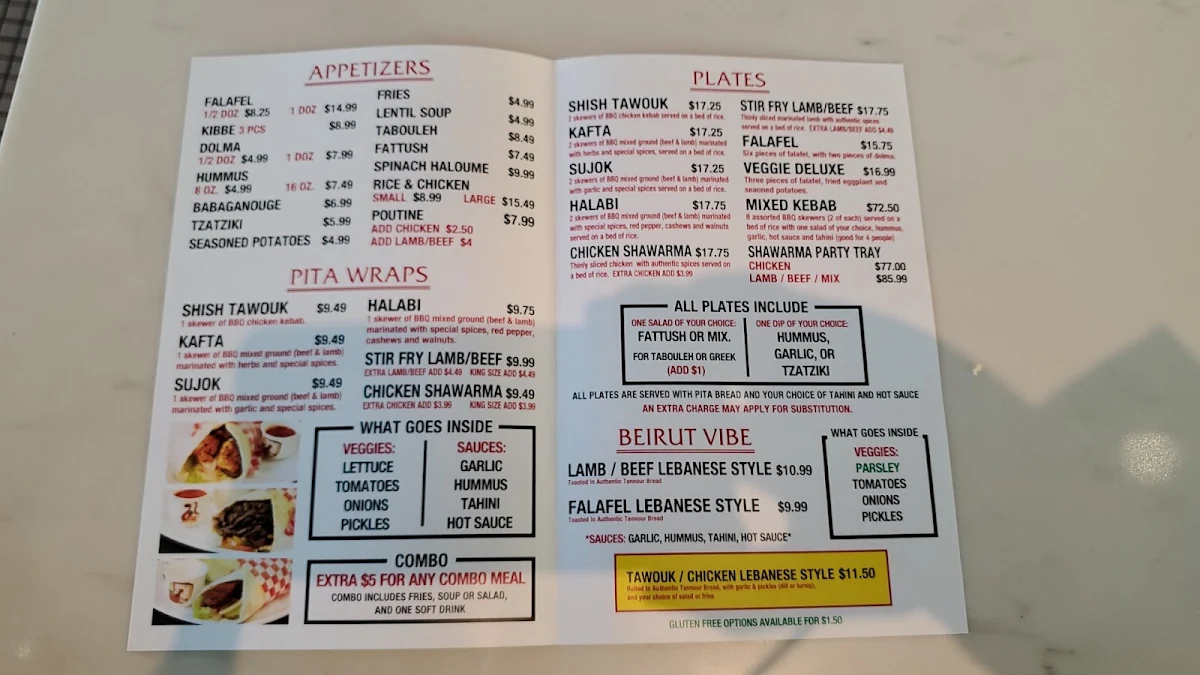 Menu, Mashawee Lebanese Grill (Crispy Falafel)