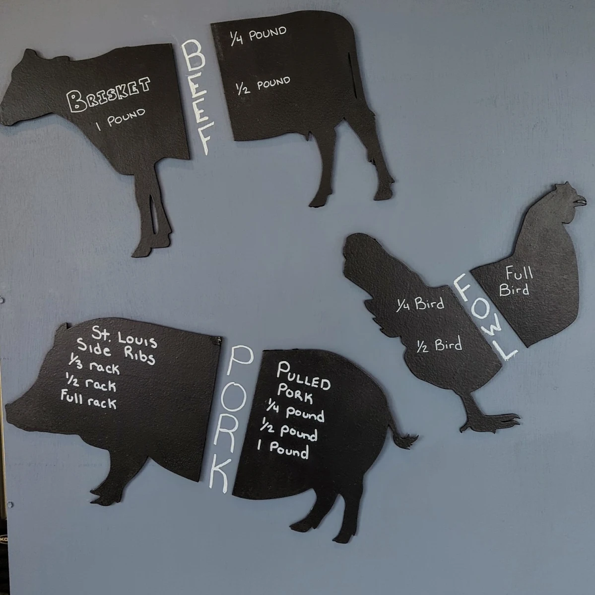 Menu, Cook Shack