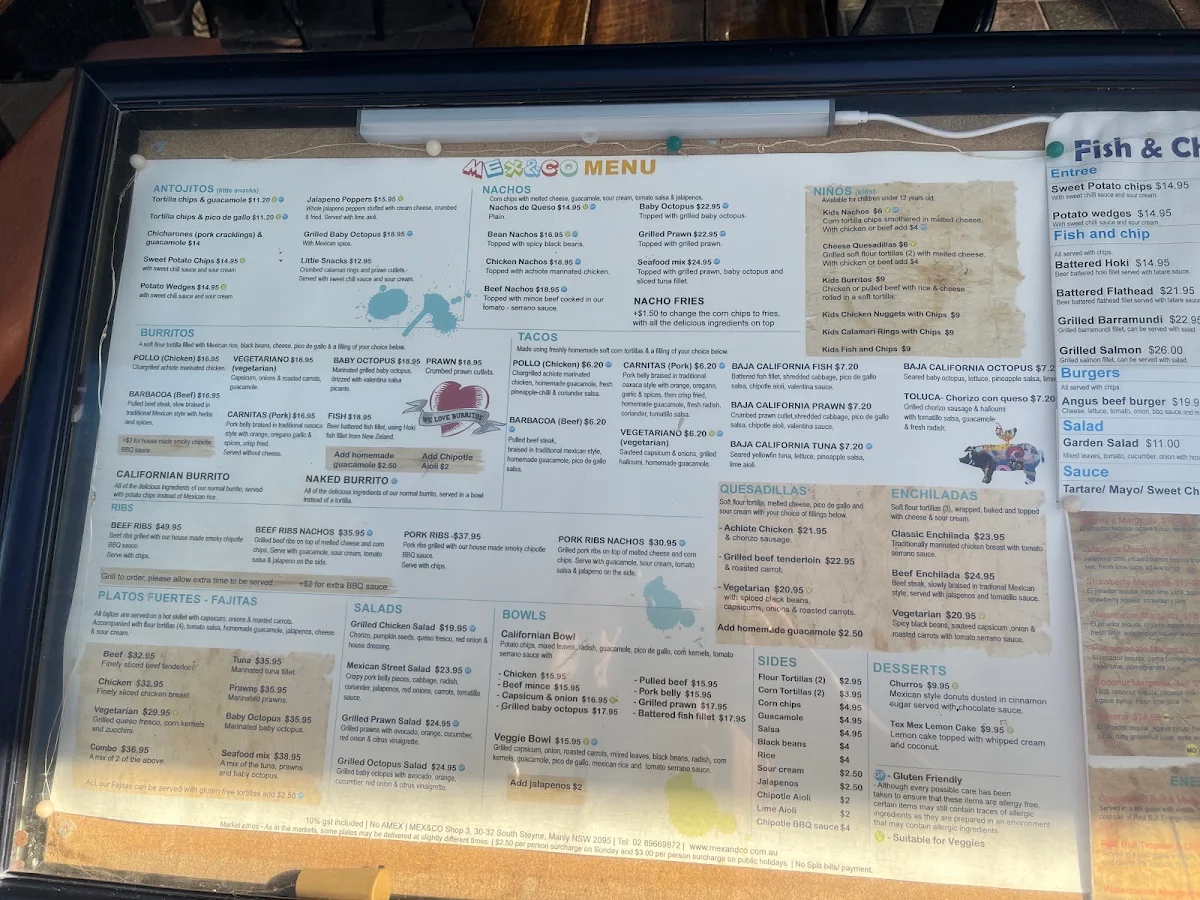 Menu, Mex & Co Manly