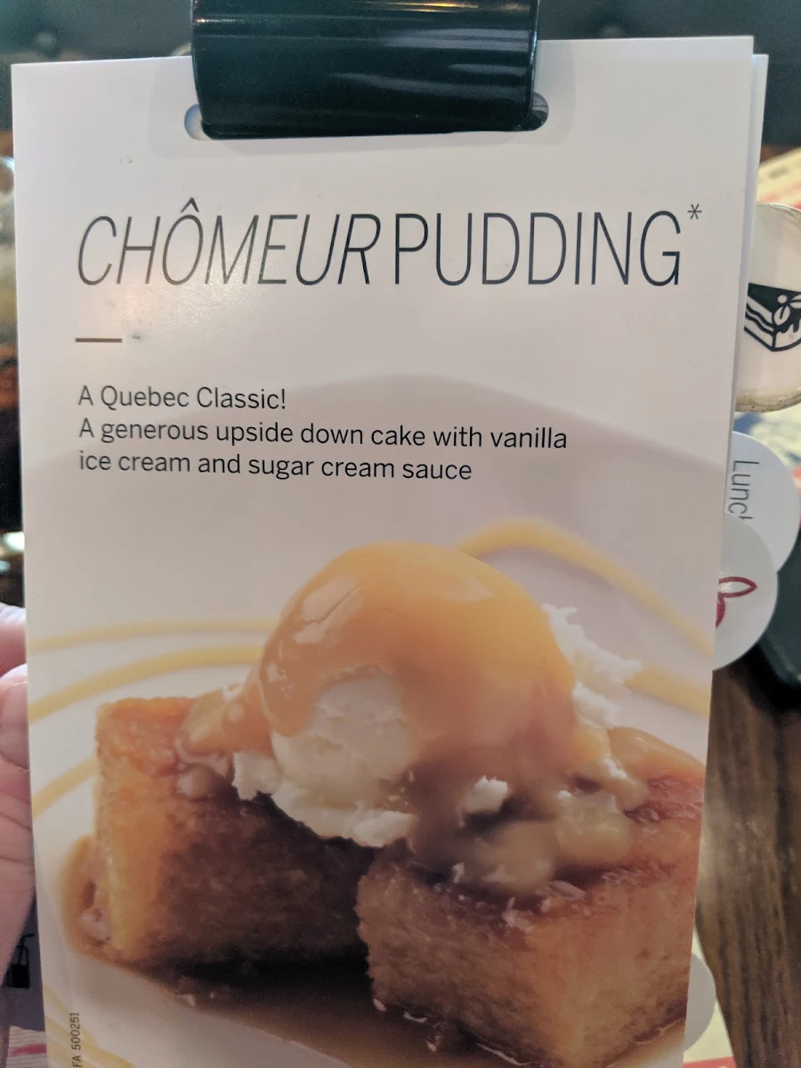 Menu, Express St-Hubert