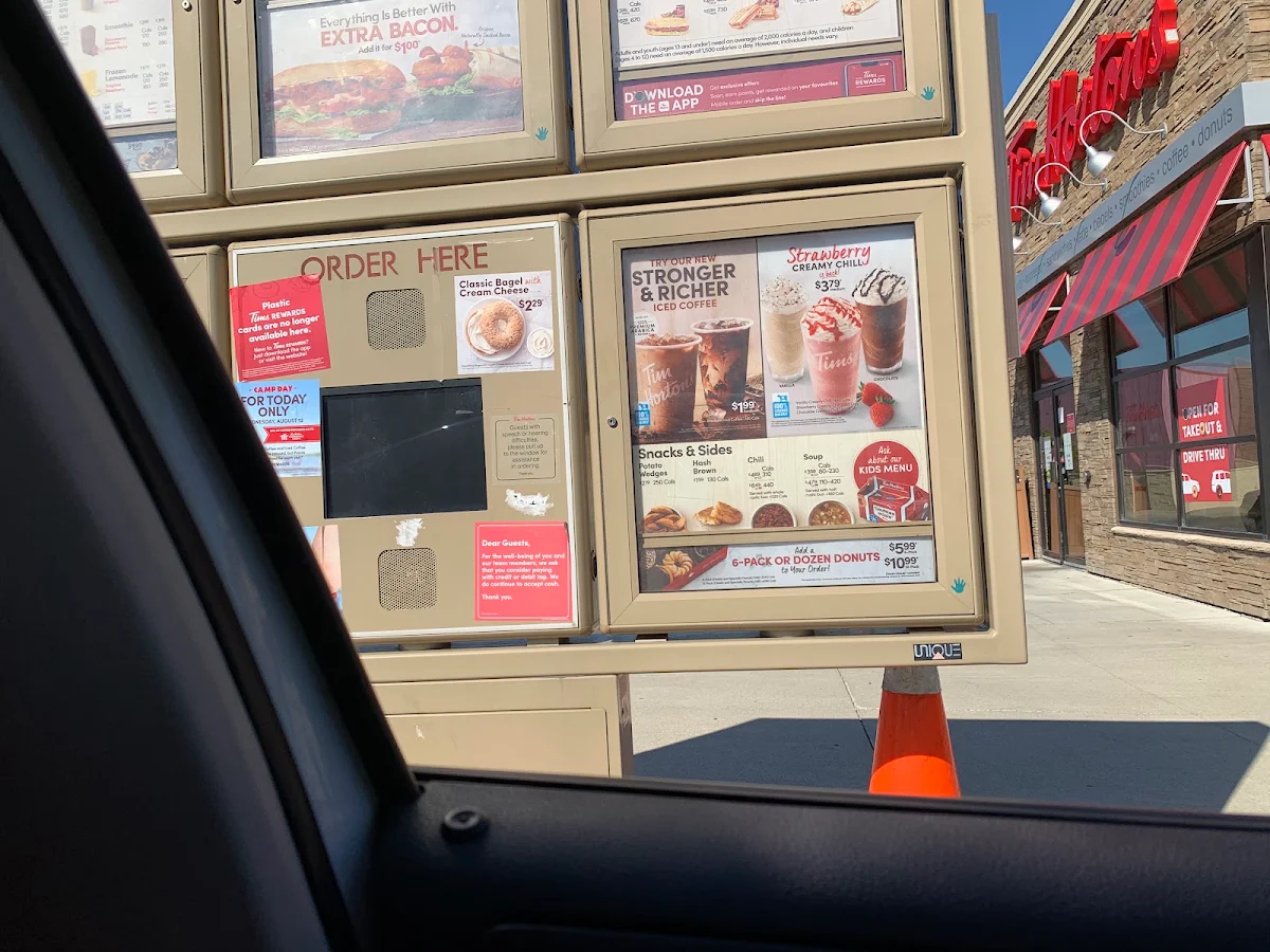Menu, Tim Hortons