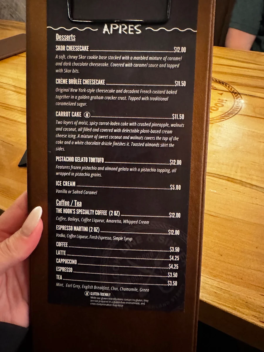 Menu, Hook Line & Sinker