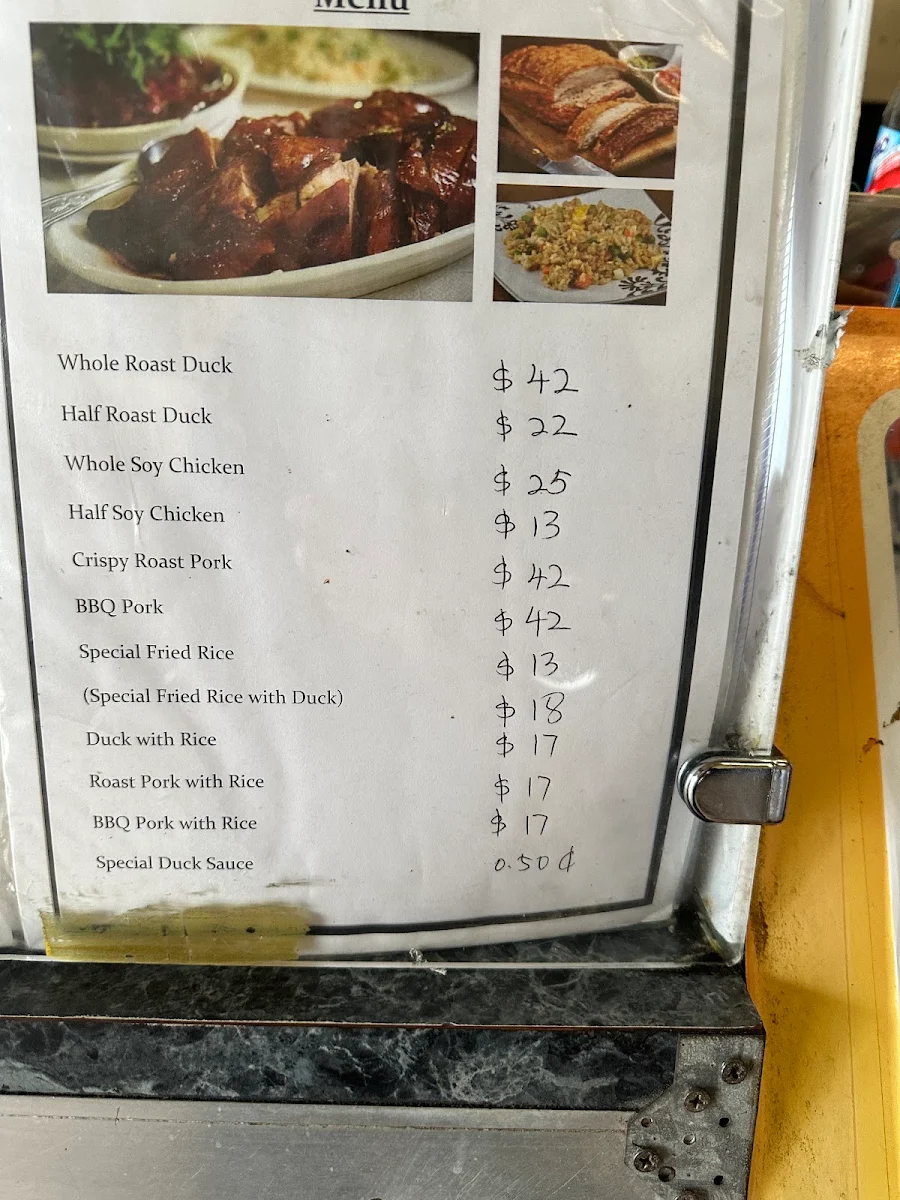Menu, Golden Star BBQ Restaurant