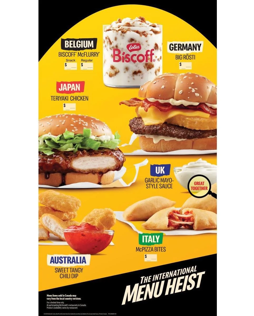 Menu, McDonald's