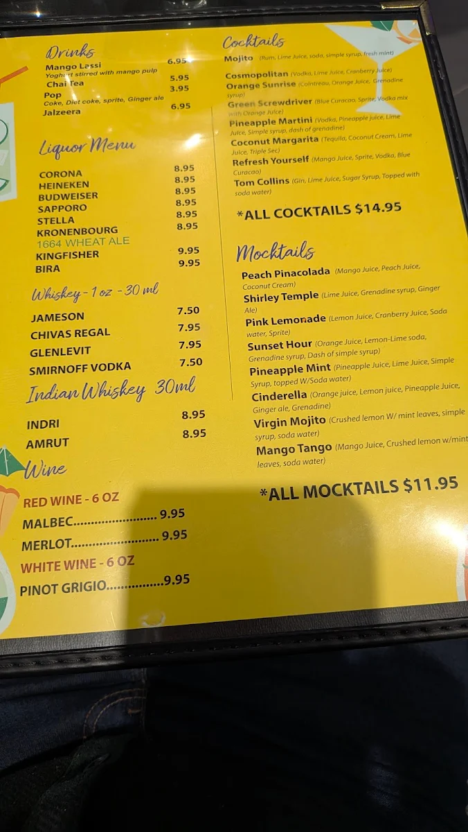Menu, Bahubali Biryani House
