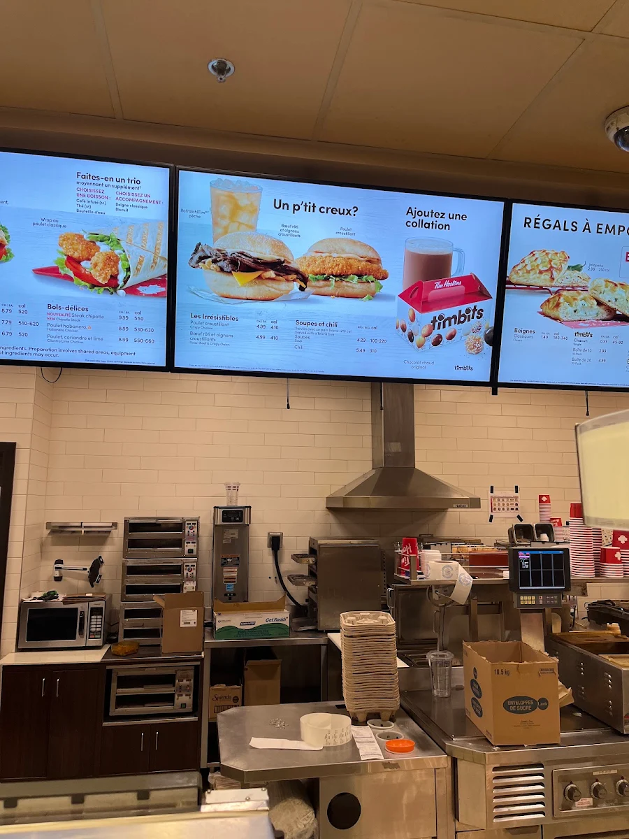 Menu, Tim Hortons