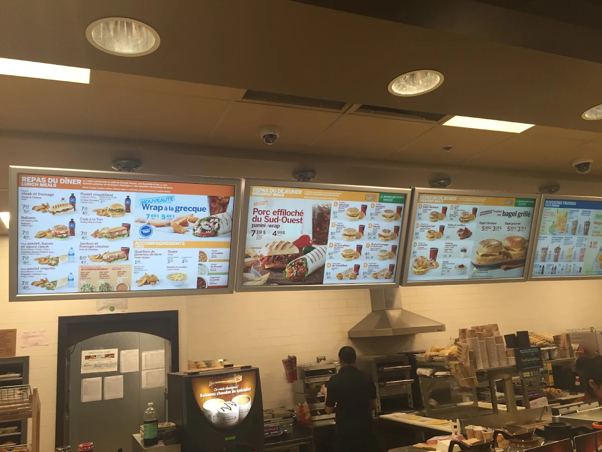 Menu, Tim Hortons